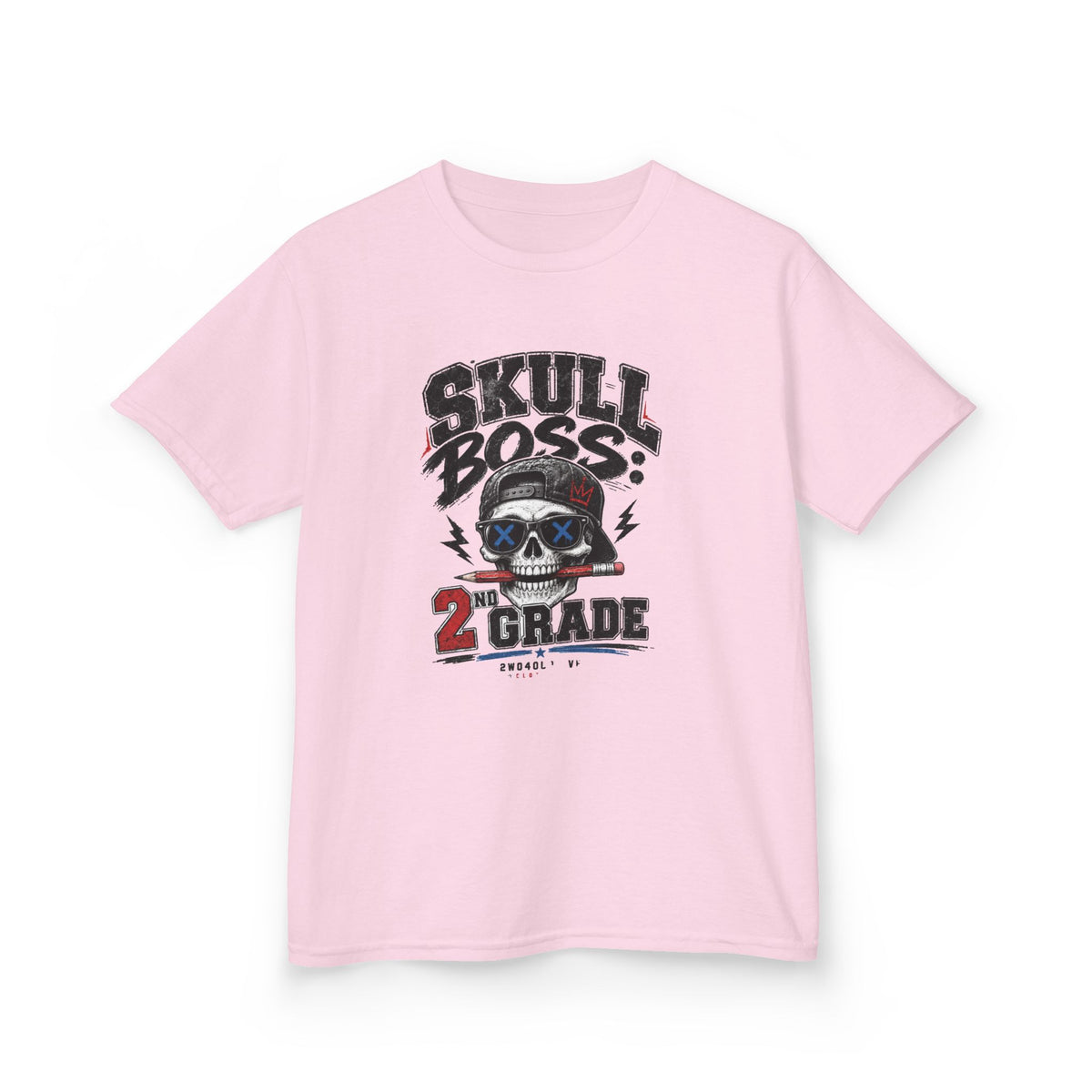 Kids Tee — "Skull Boss 2nd Grade" Back-to-School Graphic Shirt