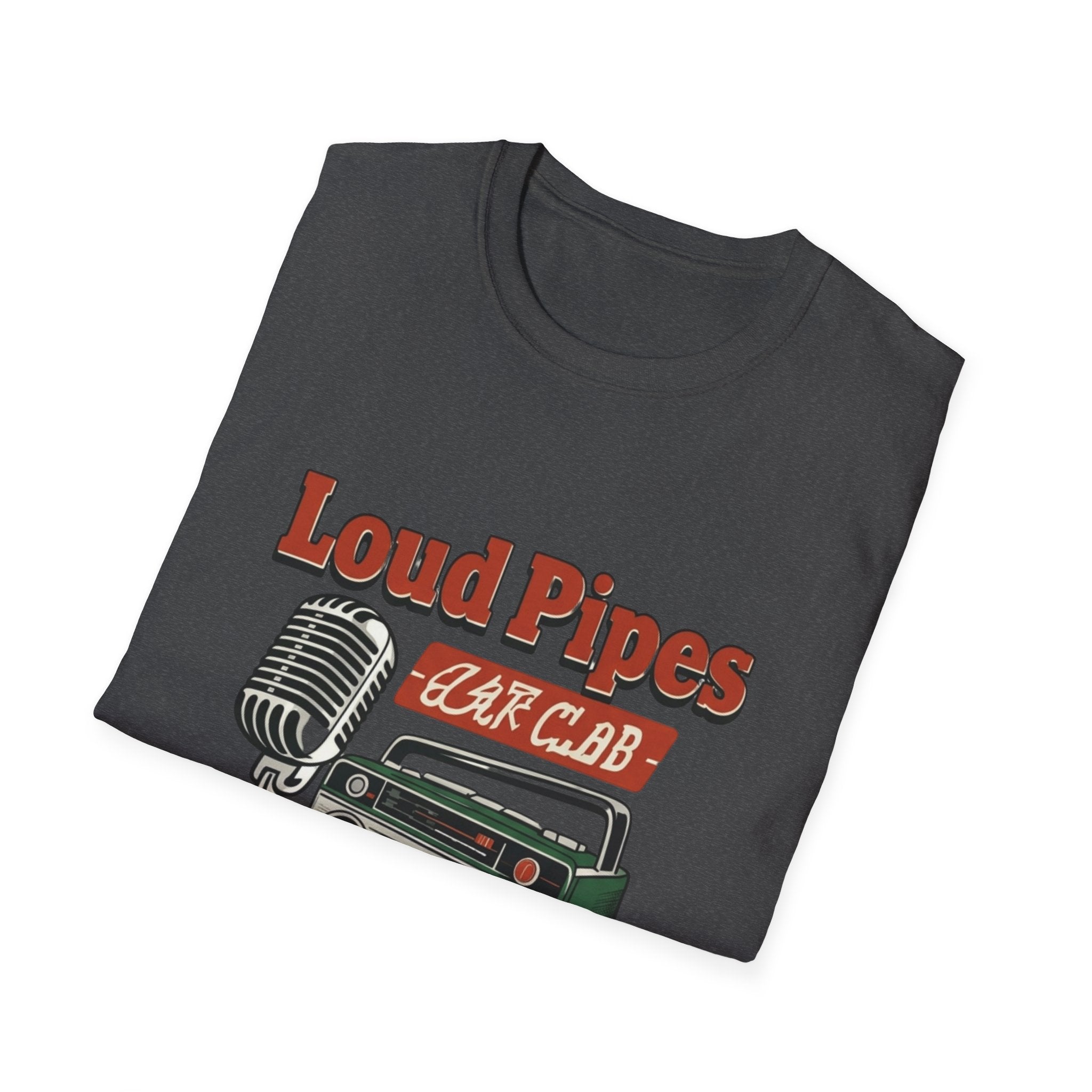 Loud Pipes Radio Club T-Shirt – Vintage Microphone & Boombox "Association" Tee