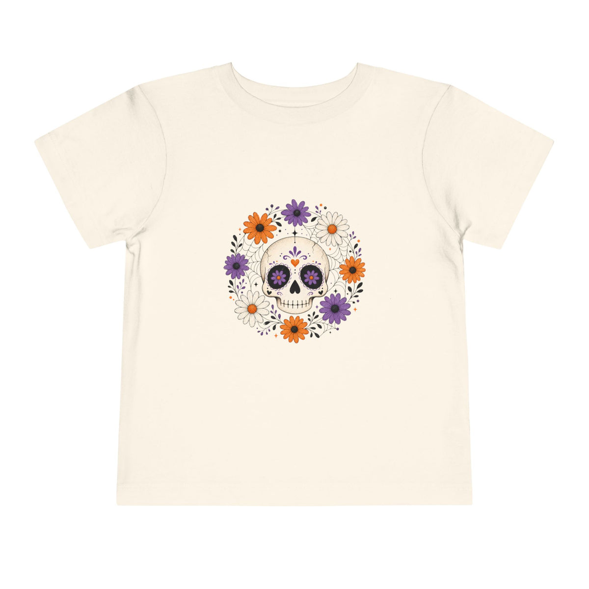 Toddler Tee — Floral Sugar Skull Day of the Dead Kids Shirt