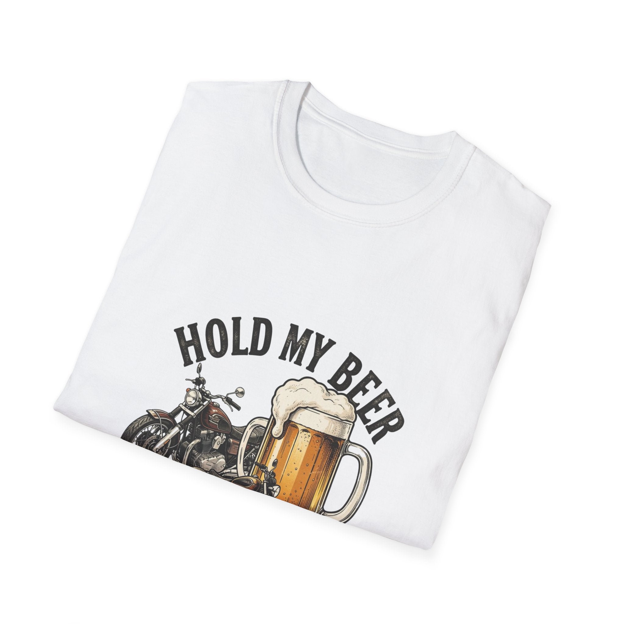 Motorcycle Beer T-Shirt — "Hold My Beer and Watch This" Graphic Tee