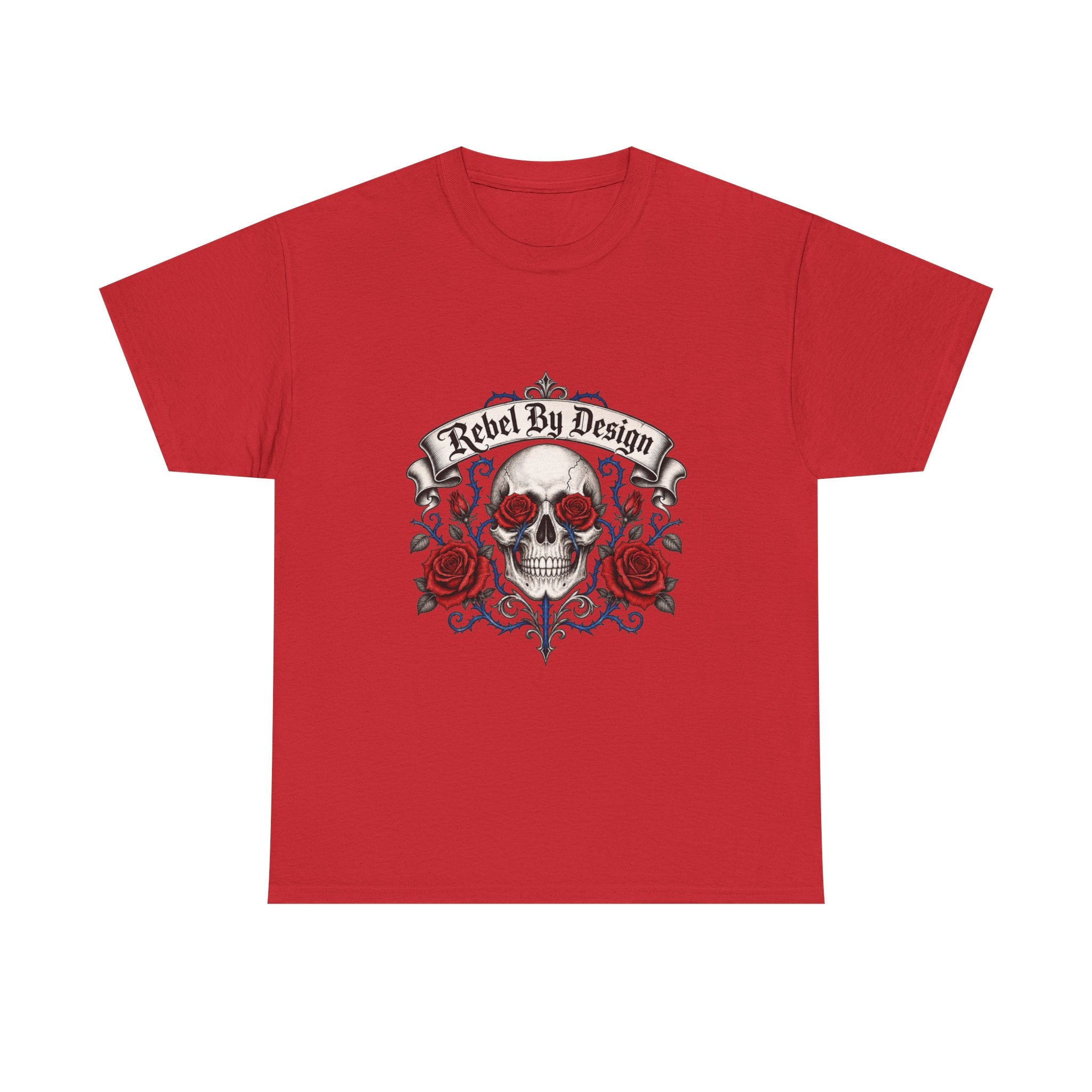 Skull & Roses Tee — "Rebel By Design" Graphic T-Shirt
