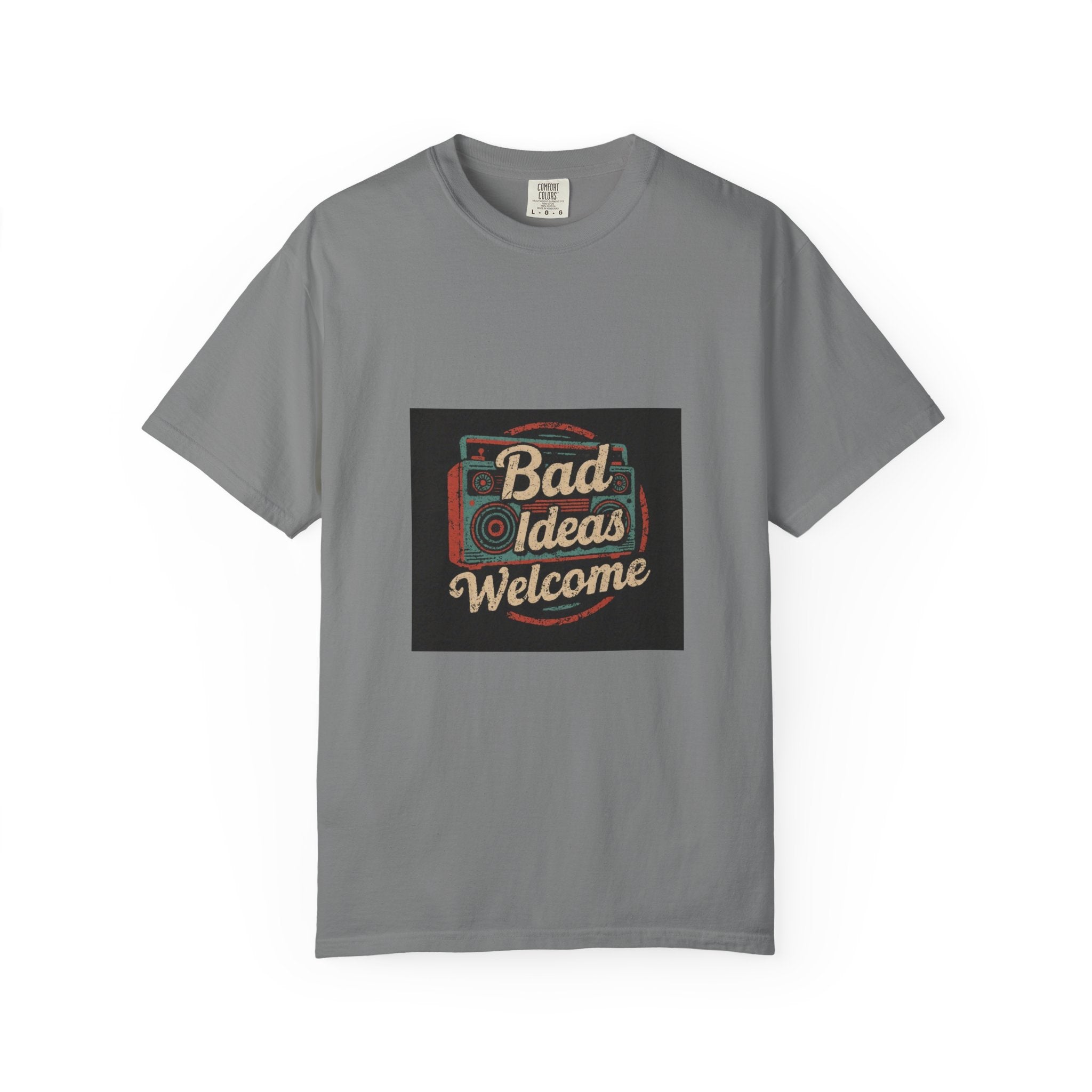 Bad Ideas Welcome T-Shirt — Retro Camera Graphic Tee