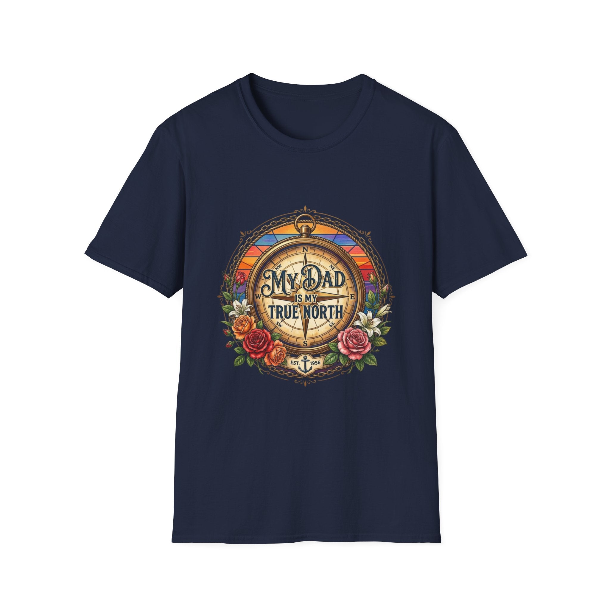 My Dad Is My True North T-Shirt — Nautical Compass Father's Day Tee