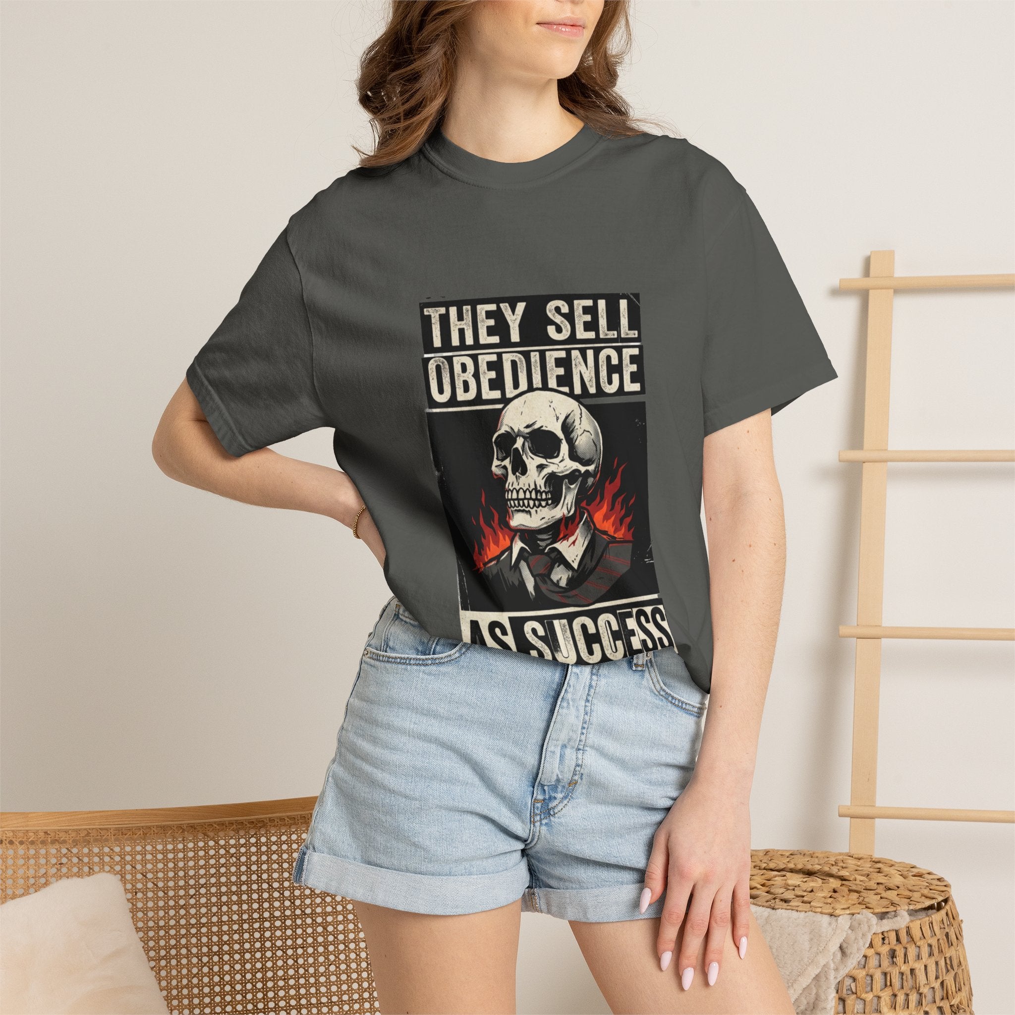 They Sell Obedience As Success Skull Graphic T-Shirt