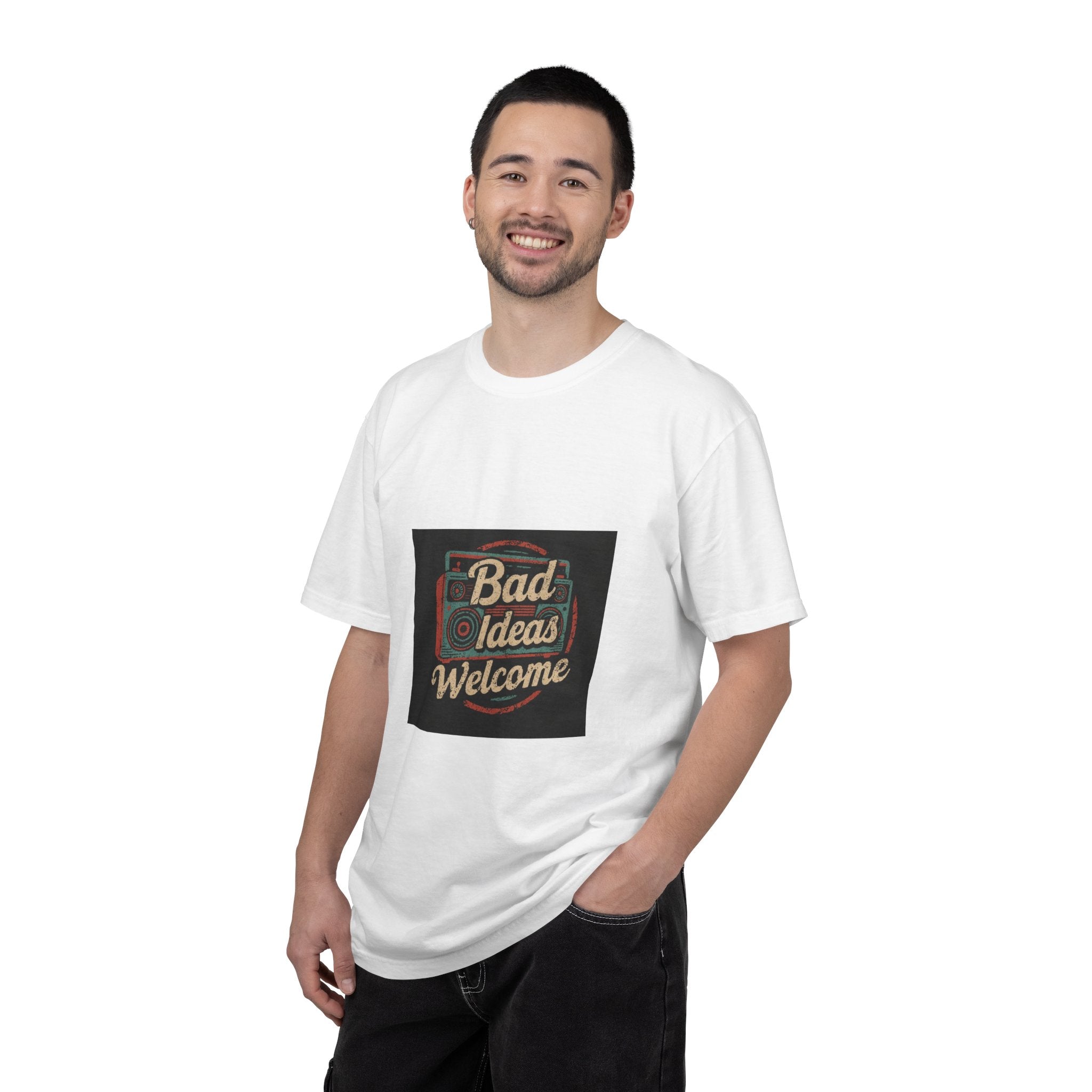 Bad Ideas Welcome T-Shirt — Retro Camera Graphic Tee