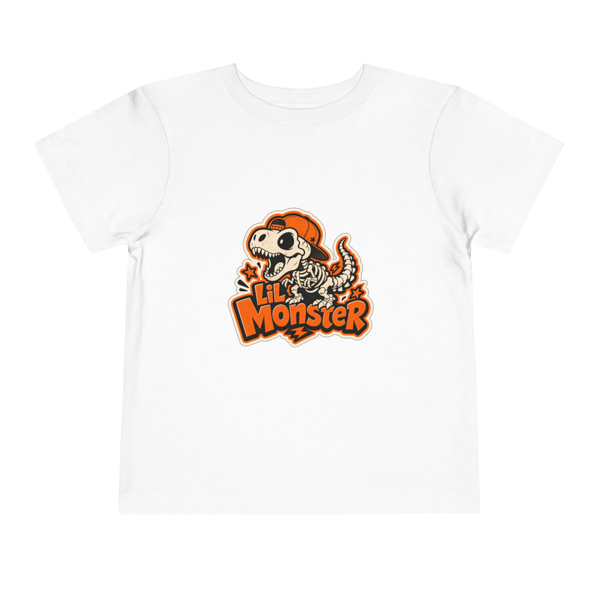 Toddler Tee — 'Lil Monster' Skeleton Dino Graphic, Cute Halloween Shirt for Kids