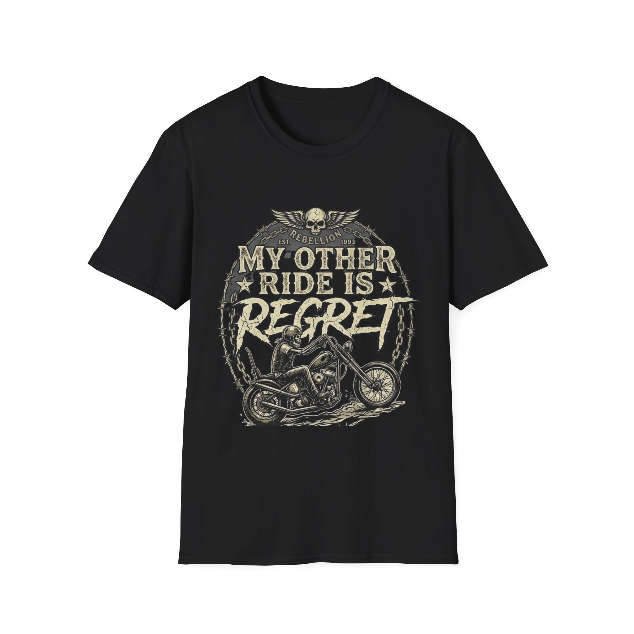 Motorcycle T-Shirt — "My Other Ride Is A Reaper" Vintage Biker Tee