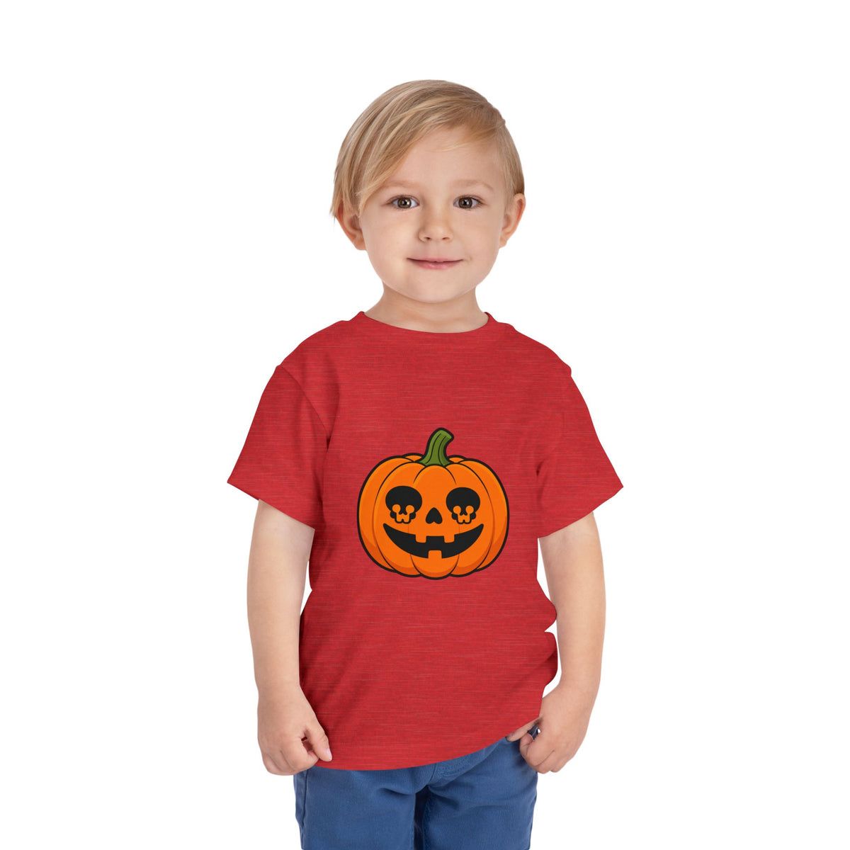 Toddler Pumpkin Jack-O'-Lantern Tee — Cute Halloween Pumpkin Shirt for Kids