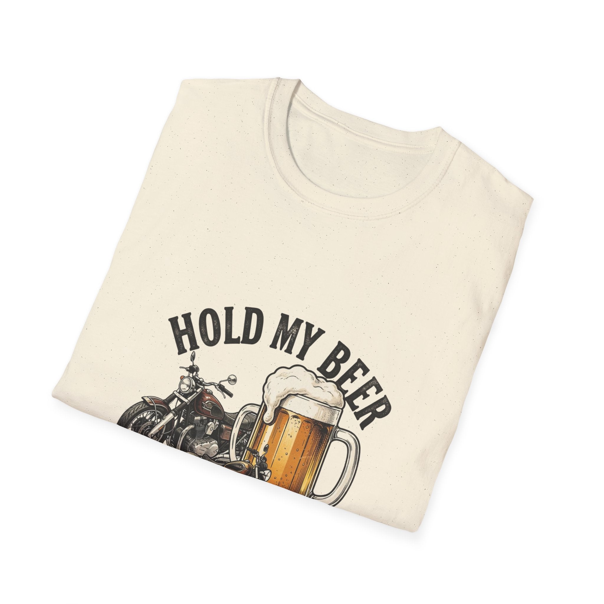 Motorcycle Beer T-Shirt — "Hold My Beer and Watch This" Graphic Tee