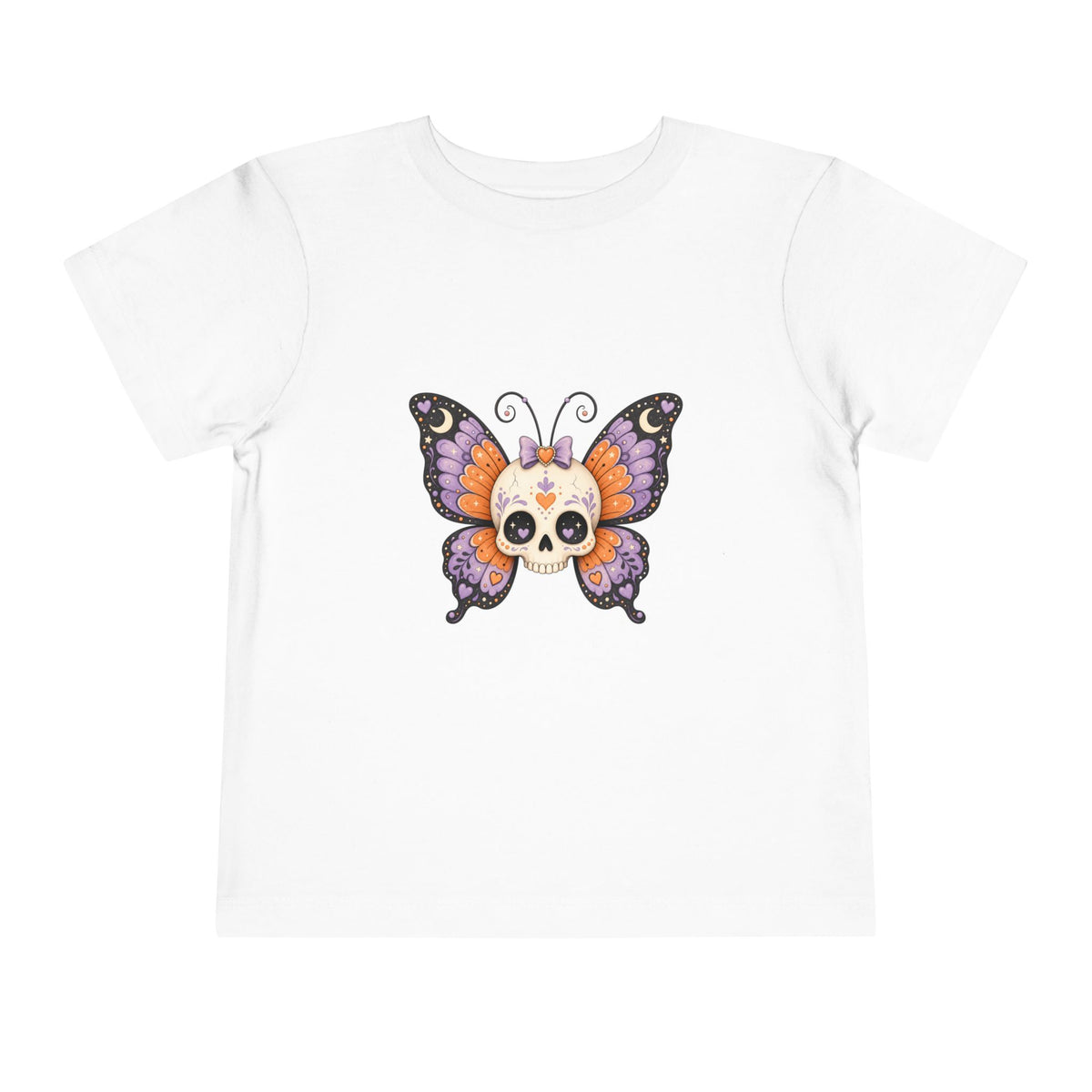 Toddler Tee — Sugar Skull Butterfly Graphic (Day of the Dead Kids Shirt)