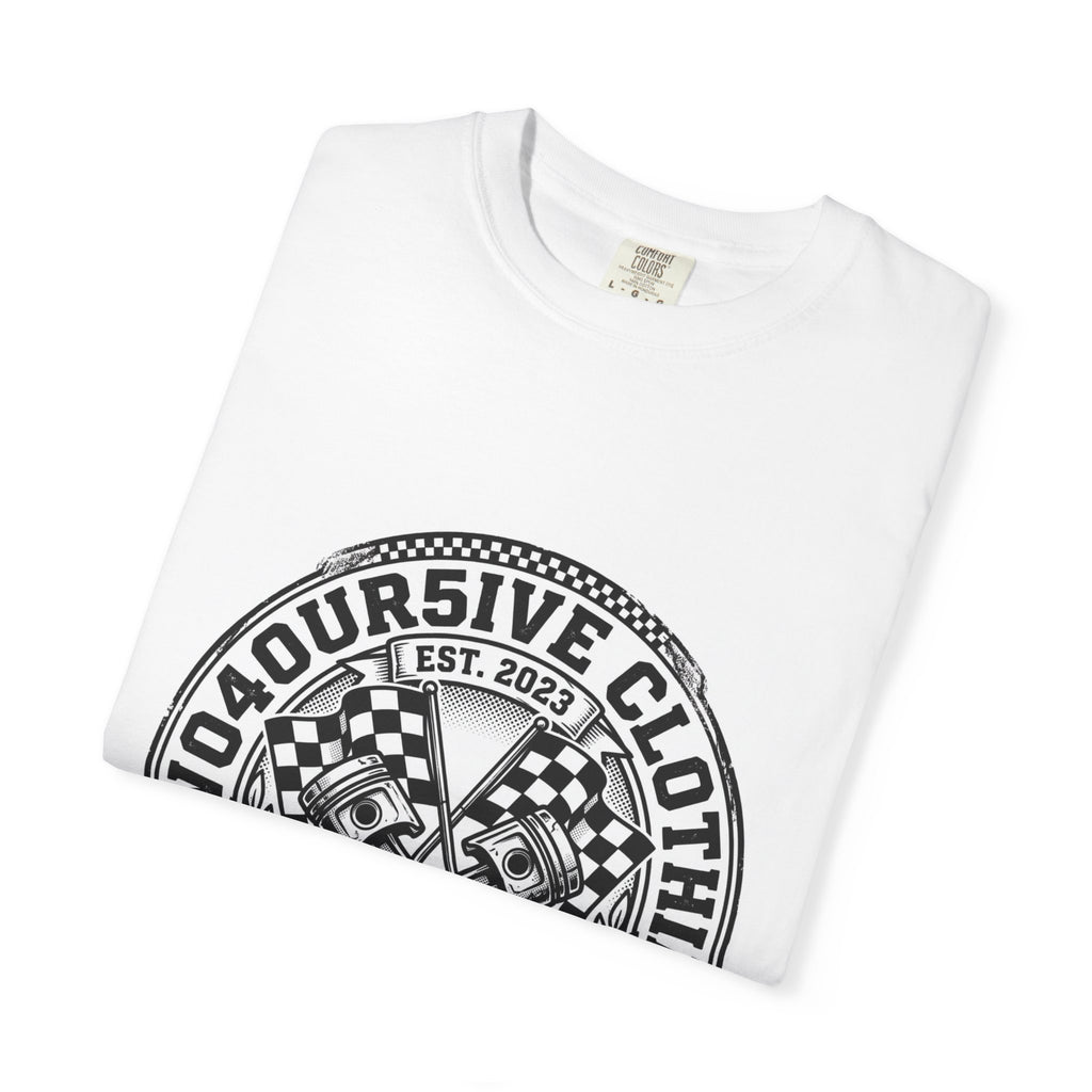 Vintage Racing Crest T-Shirt — '2W04OURSIVE CLOTHING' Graphic Tee