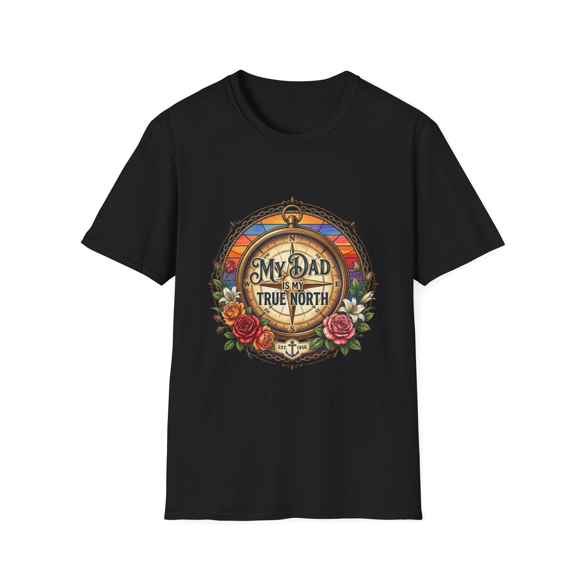 My Dad Is My True North T-Shirt — Nautical Compass Father's Day Tee