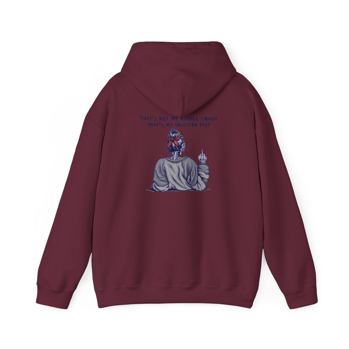 Hoodie — “That’s Not My Middle Finger, That’s My Unicorn Fist” Graphic Hoodie