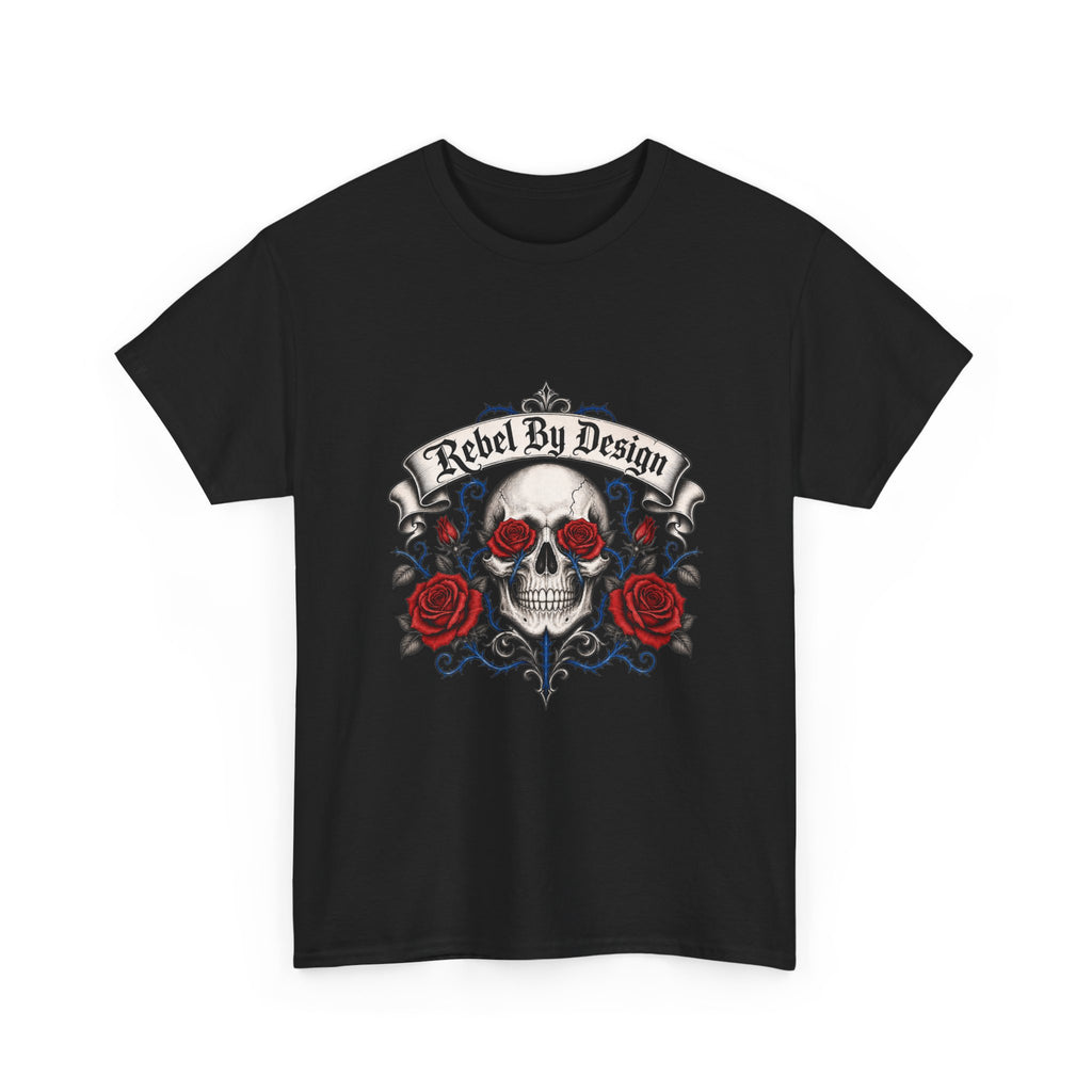 Skull & Roses Tee — "Rebel By Design" Graphic T-Shirt