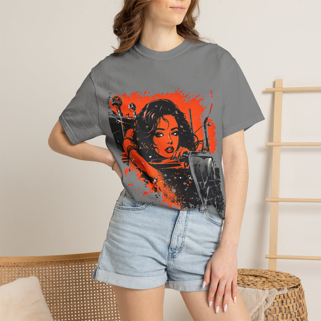 Retro Motorcycle Babe T‑Shirt — Vintage Biker Graphic Tee