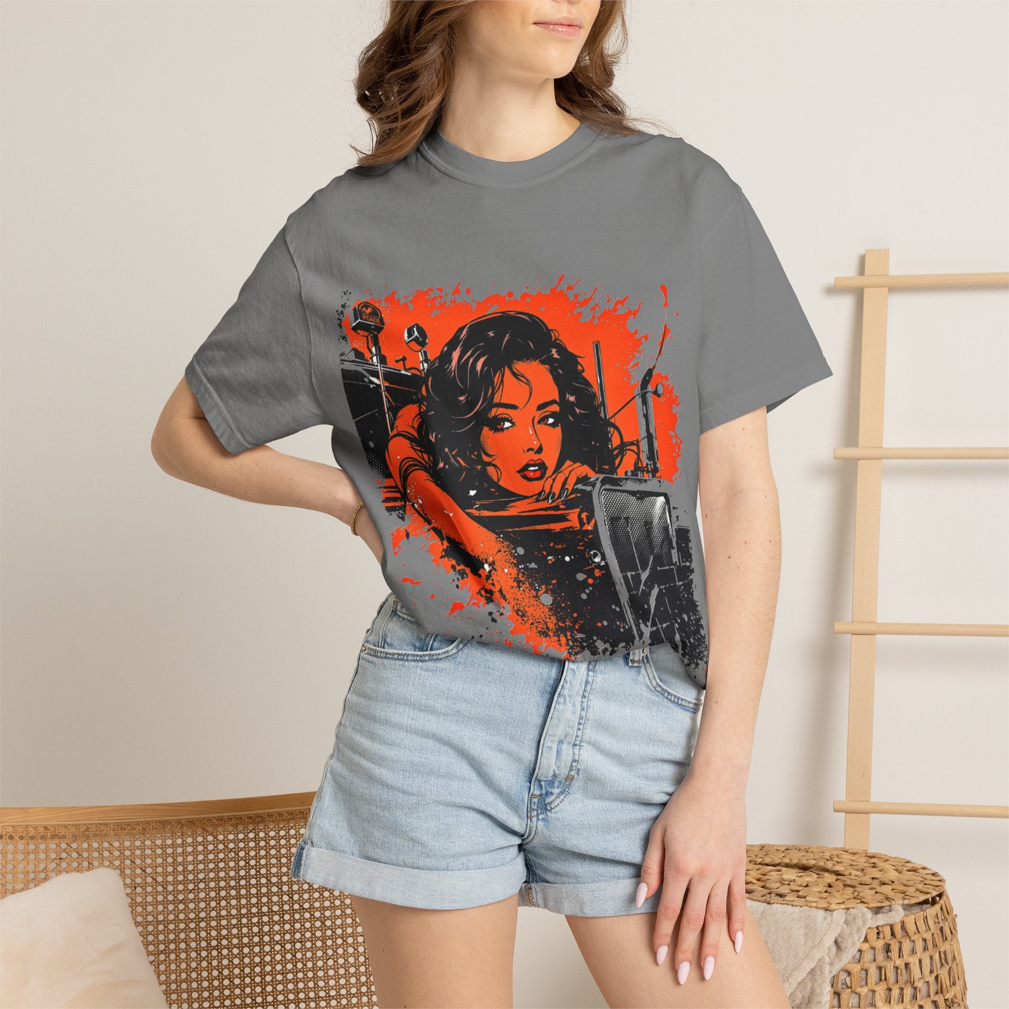 Retro Motorcycle Babe T‑Shirt — Vintage Biker Graphic Tee