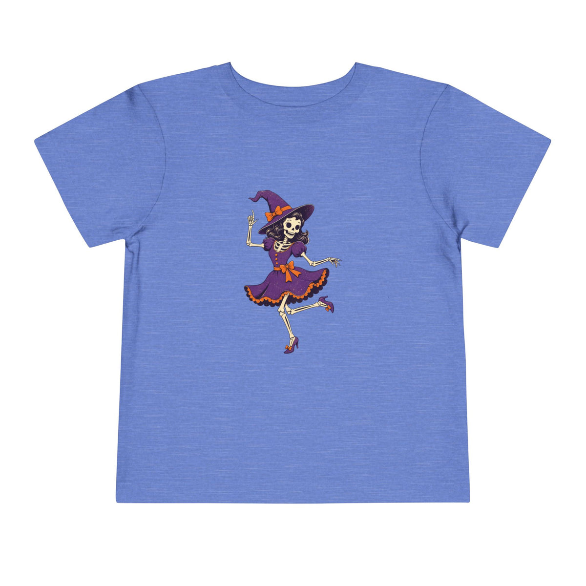 Toddler Witch Skeleton Tee — Cute Dancing Skeleton Halloween Shirt for Kids