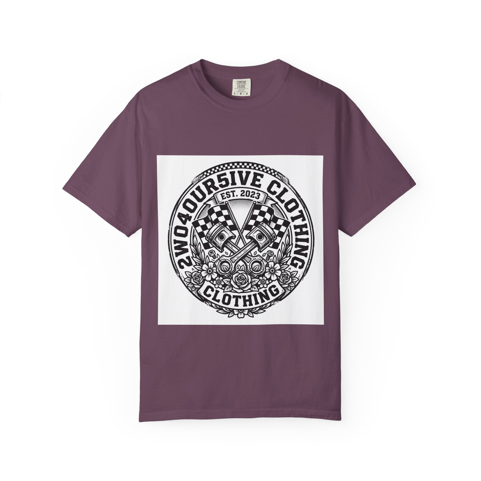 Vintage Racing Crest T-Shirt — '2W04OURSIVE CLOTHING' Graphic Tee