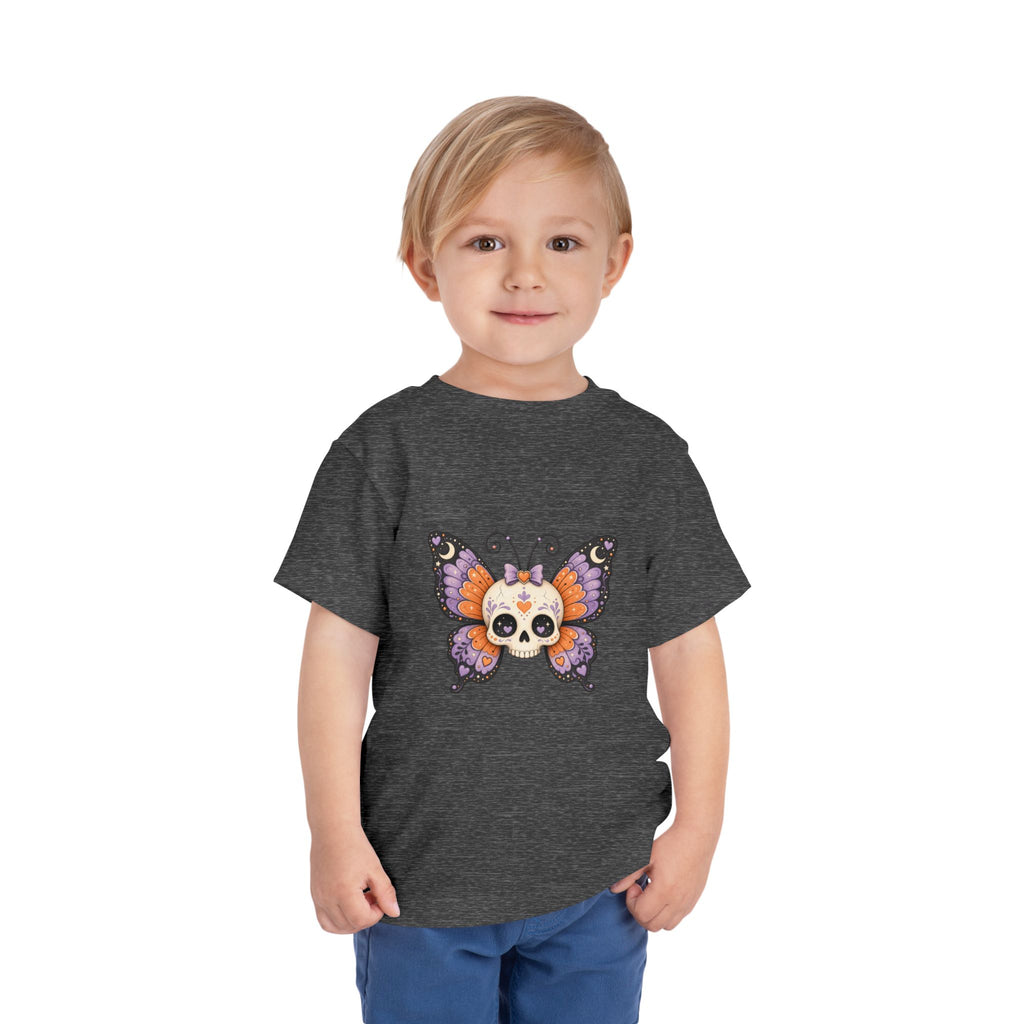 Toddler Tee — Sugar Skull Butterfly Graphic (Day of the Dead Kids Shirt)