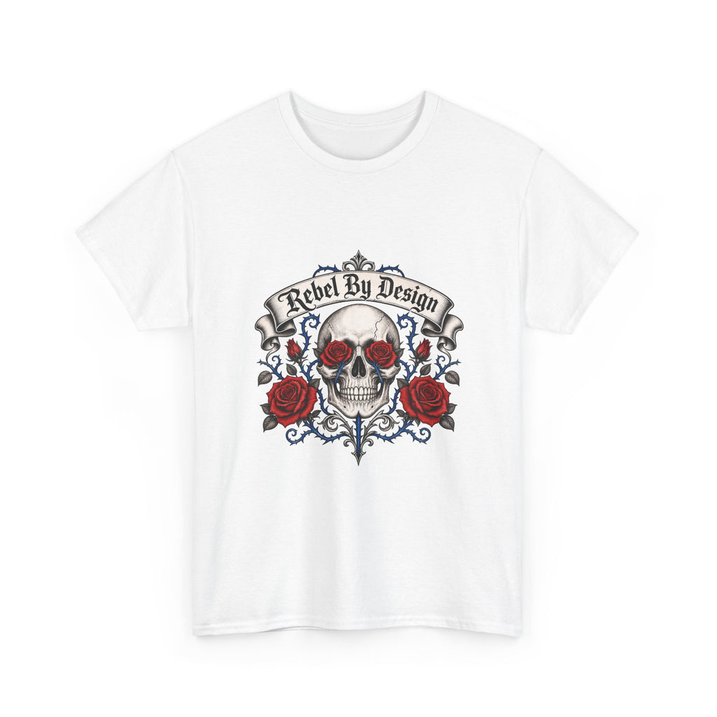 Skull & Roses Tee — "Rebel By Design" Graphic T-Shirt