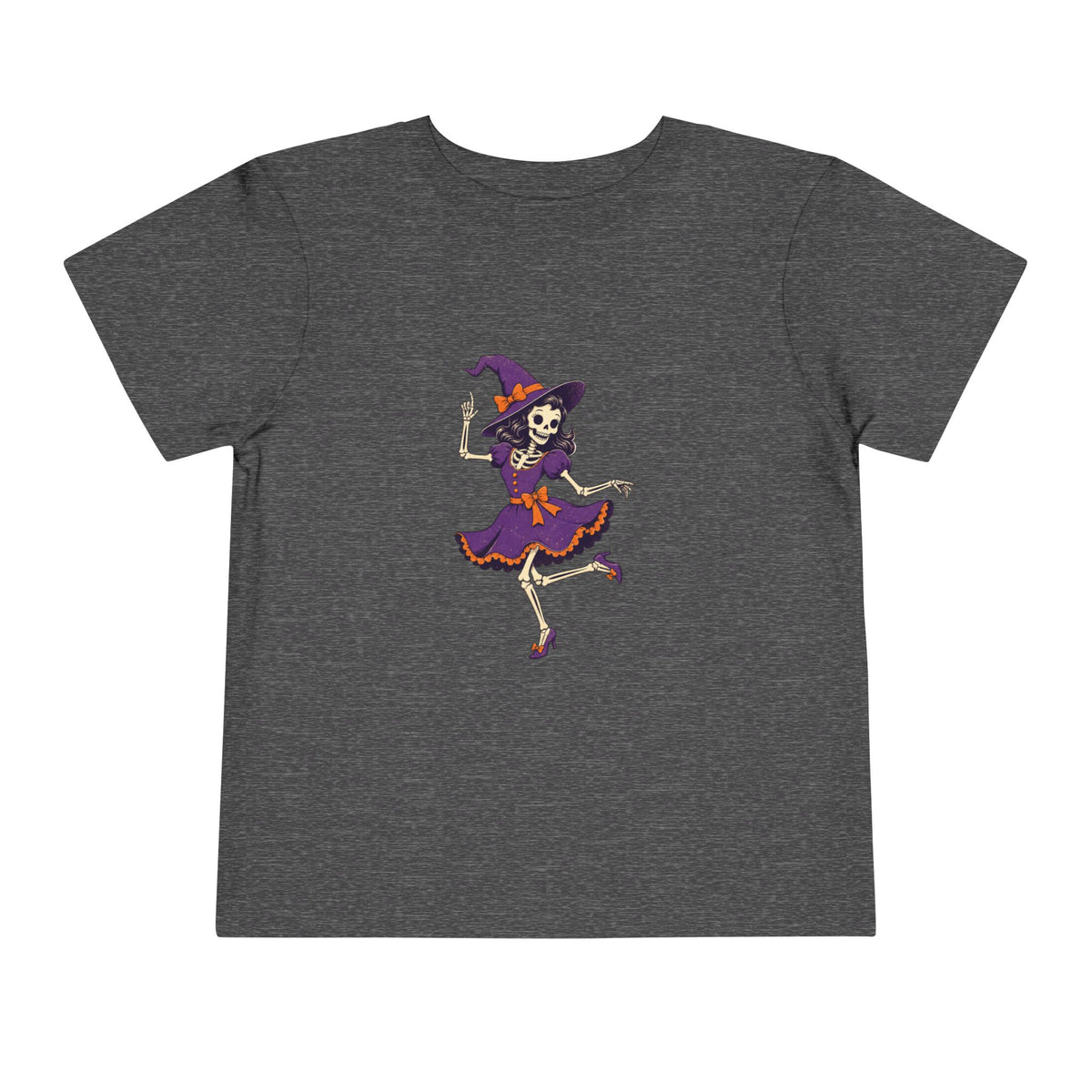 Toddler Witch Skeleton Tee — Cute Dancing Skeleton Halloween Shirt for Kids