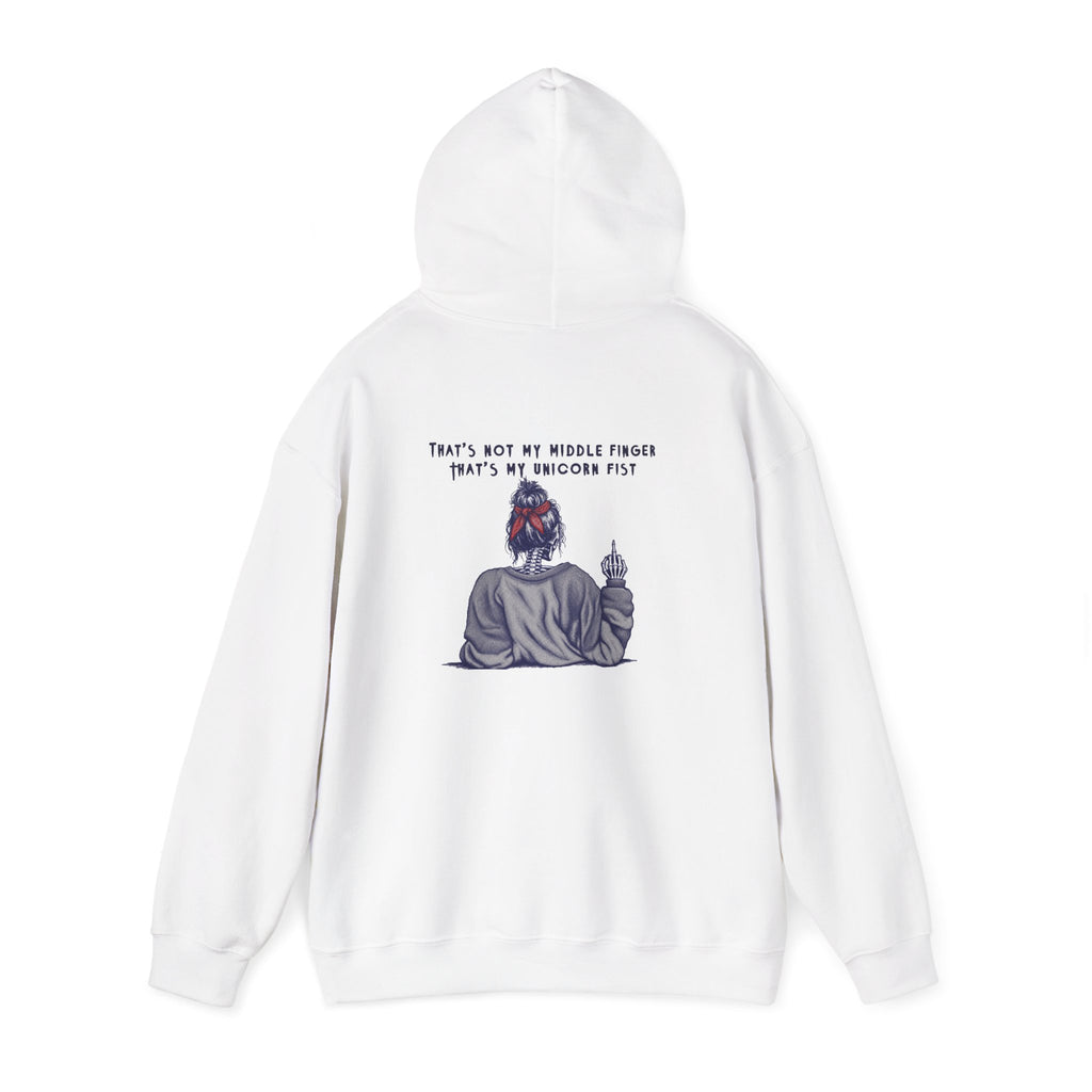 Hoodie — “That’s Not My Middle Finger, That’s My Unicorn Fist” Graphic Hoodie
