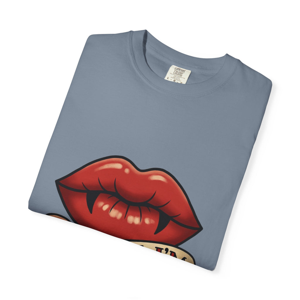 Vintage Tattoo Lips T-Shirt — "Bite Me, I'm Vintage" Graphic Tee