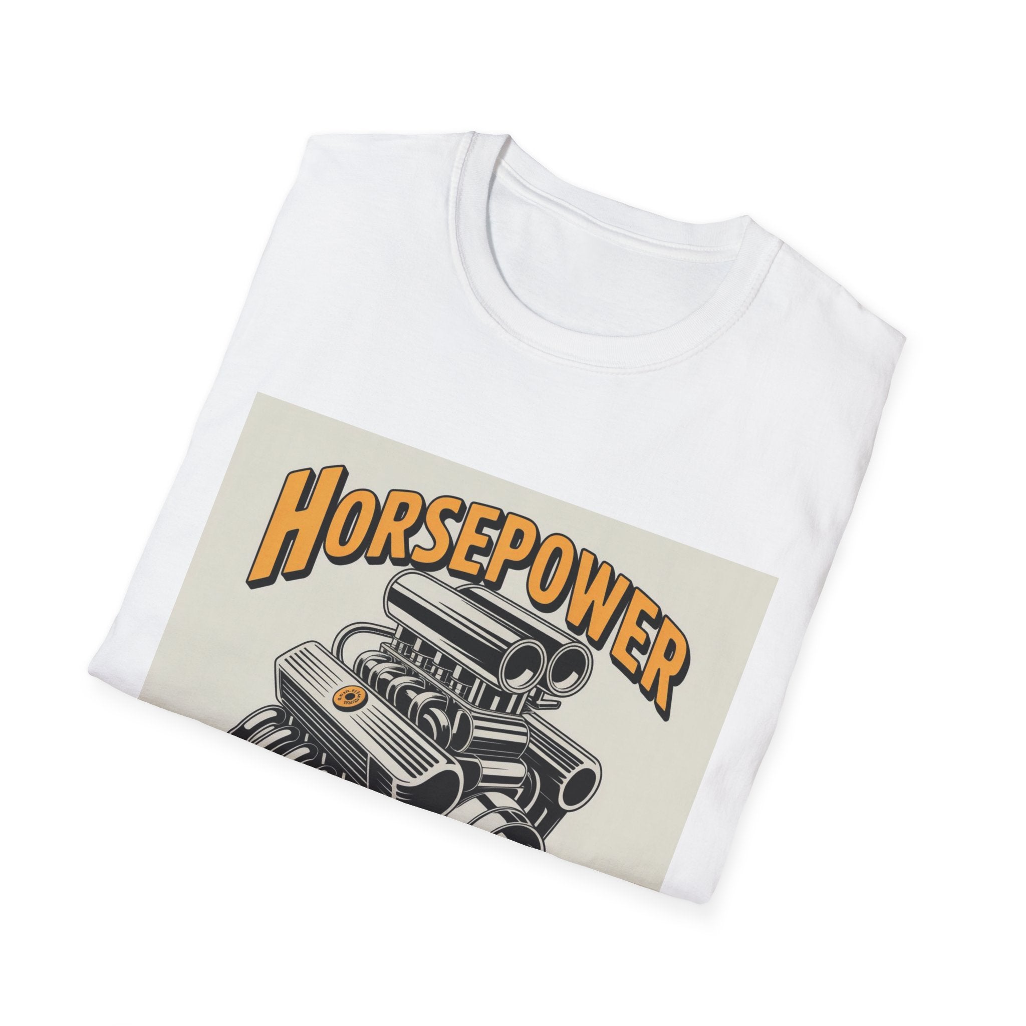 Horsepower Therapy T‑Shirt — Vintage Engine Graphic Auto Mechanic Tee