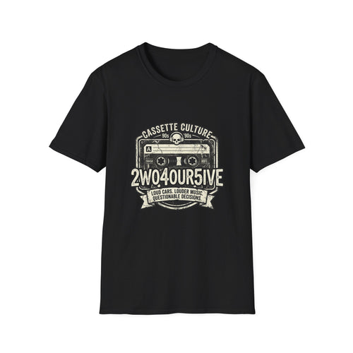 Cassette Culture Vintage Tape T-Shirt — "2W04OUR5IVE" Retro Mix Tape Tee