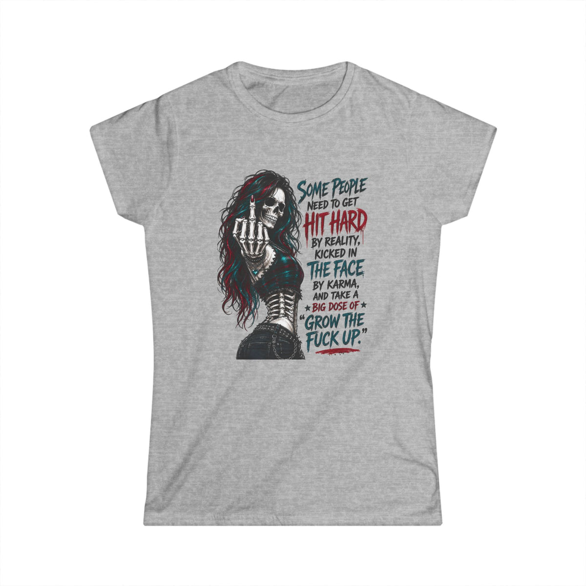 "Some People Need to Be Hit Hard" Edgy Quote Graphic Tee