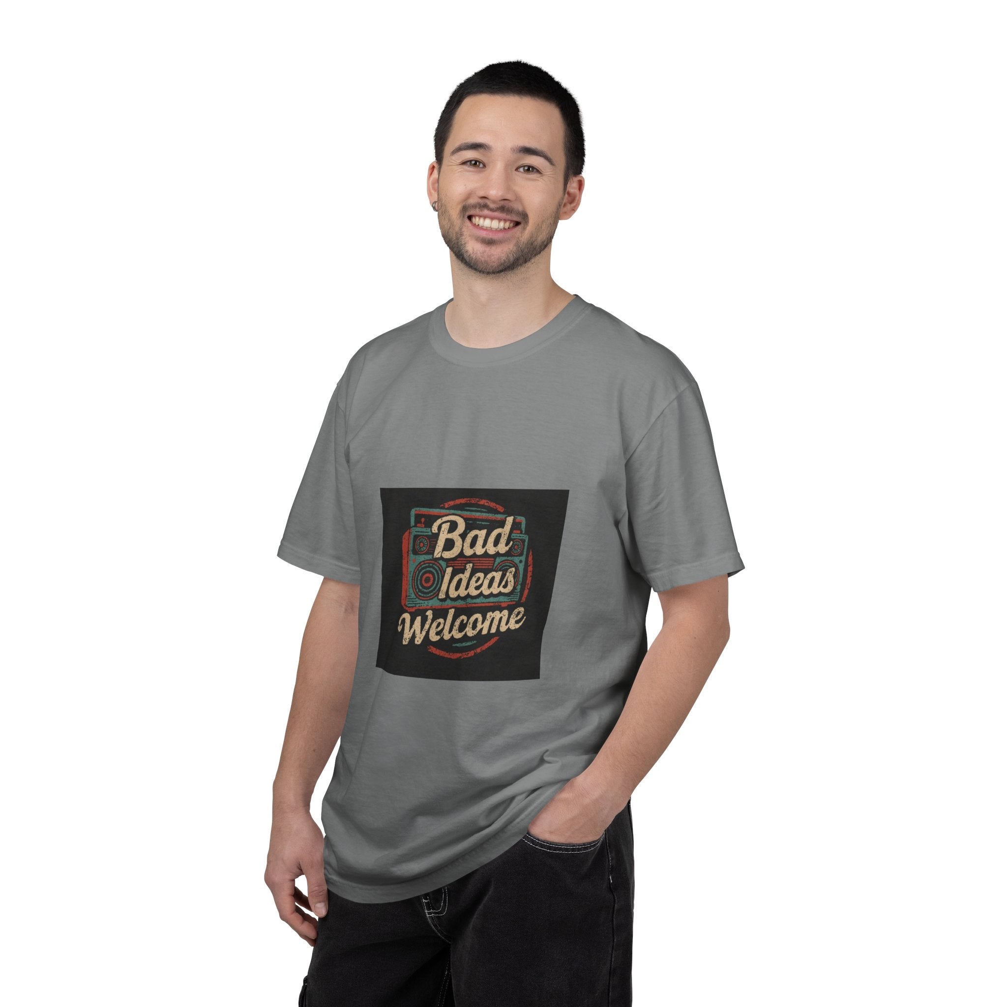 Bad Ideas Welcome T-Shirt — Retro Camera Graphic Tee