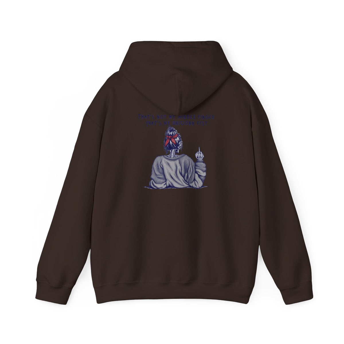 Hoodie — “That’s Not My Middle Finger, That’s My Unicorn Fist” Graphic Hoodie