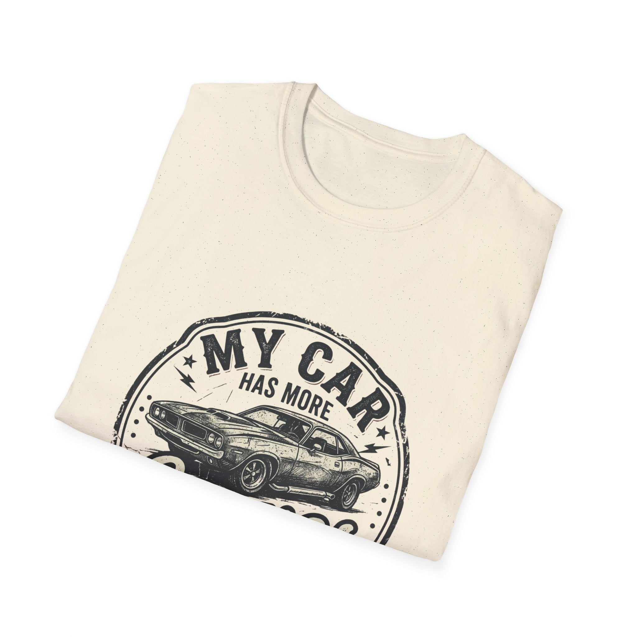 My Car Has More Curves T-Shirt - Vintage Car Humor Tee