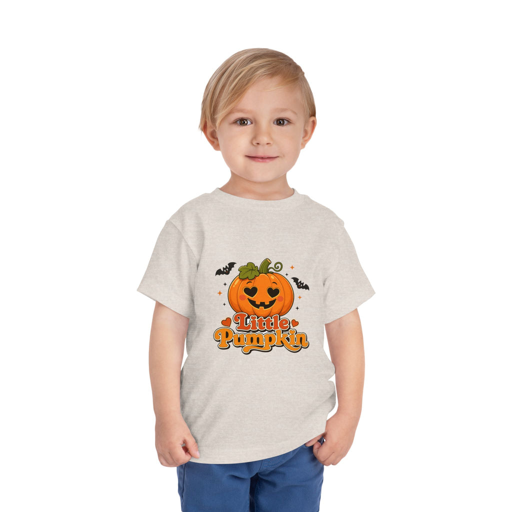 Toddler Tee — "Little Pumpkin" Halloween Jack-o'-Lantern Shirt