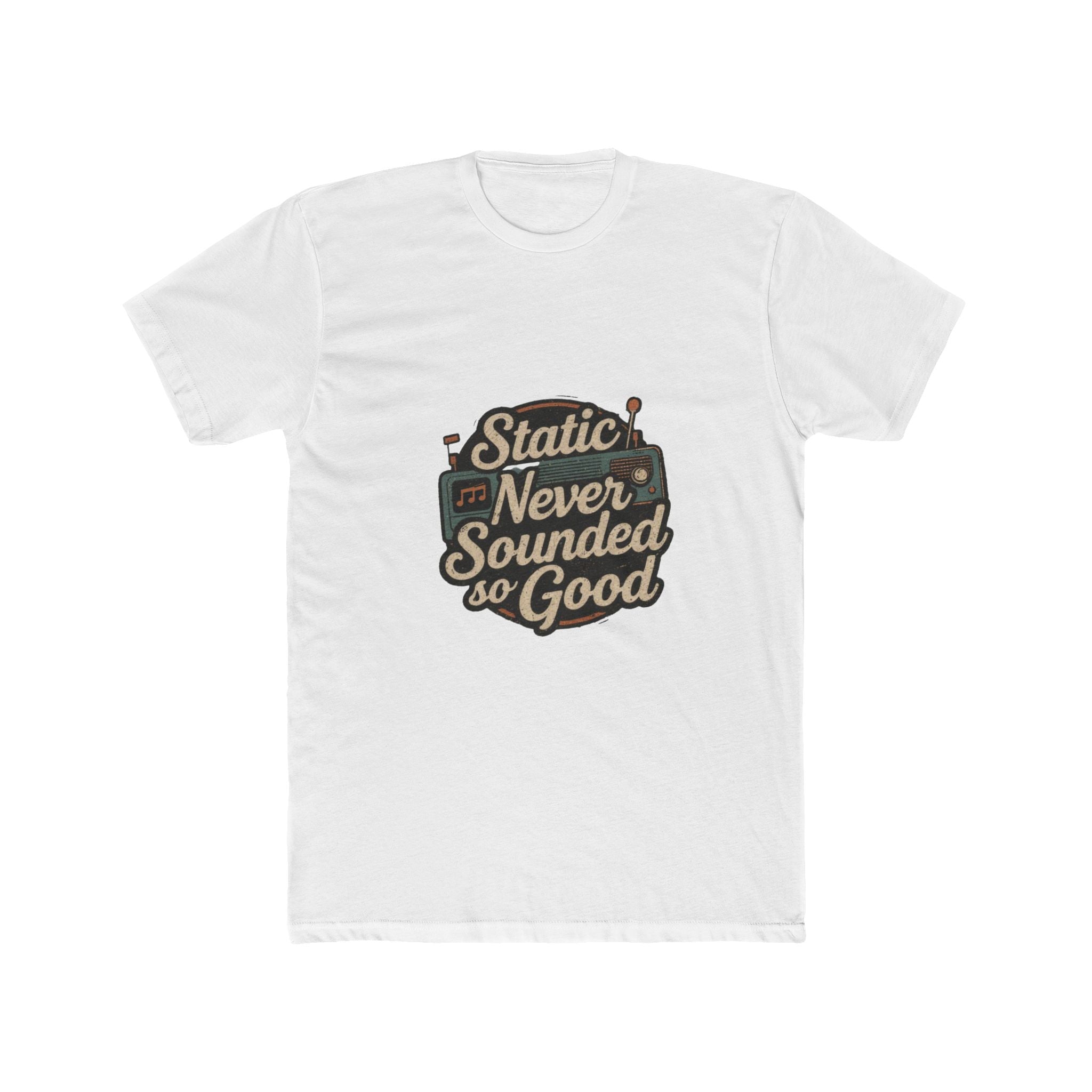 Vintage Radio Tee — "Static Never Sounded So Good" Graphic T-Shirt