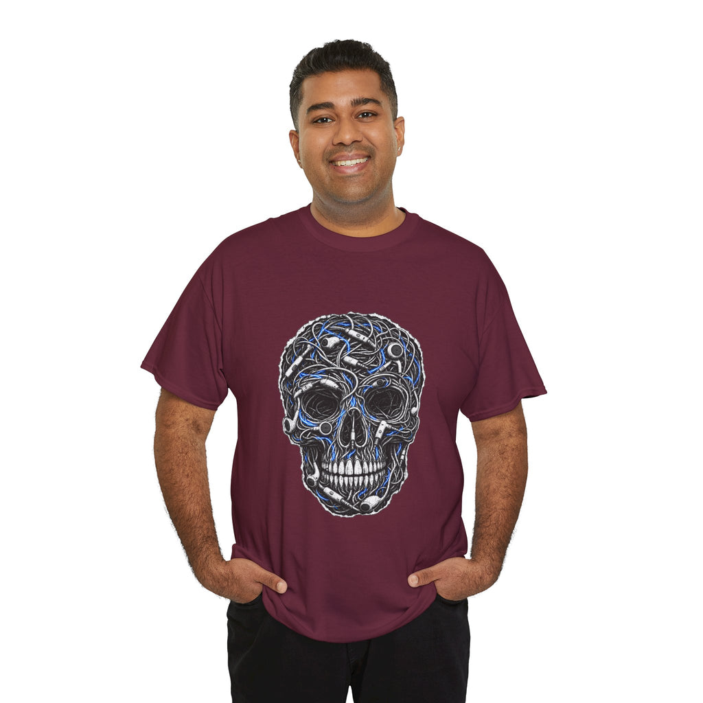 Sketched Celtic Skull Tee – Gothic Skull Graphic T-Shirt