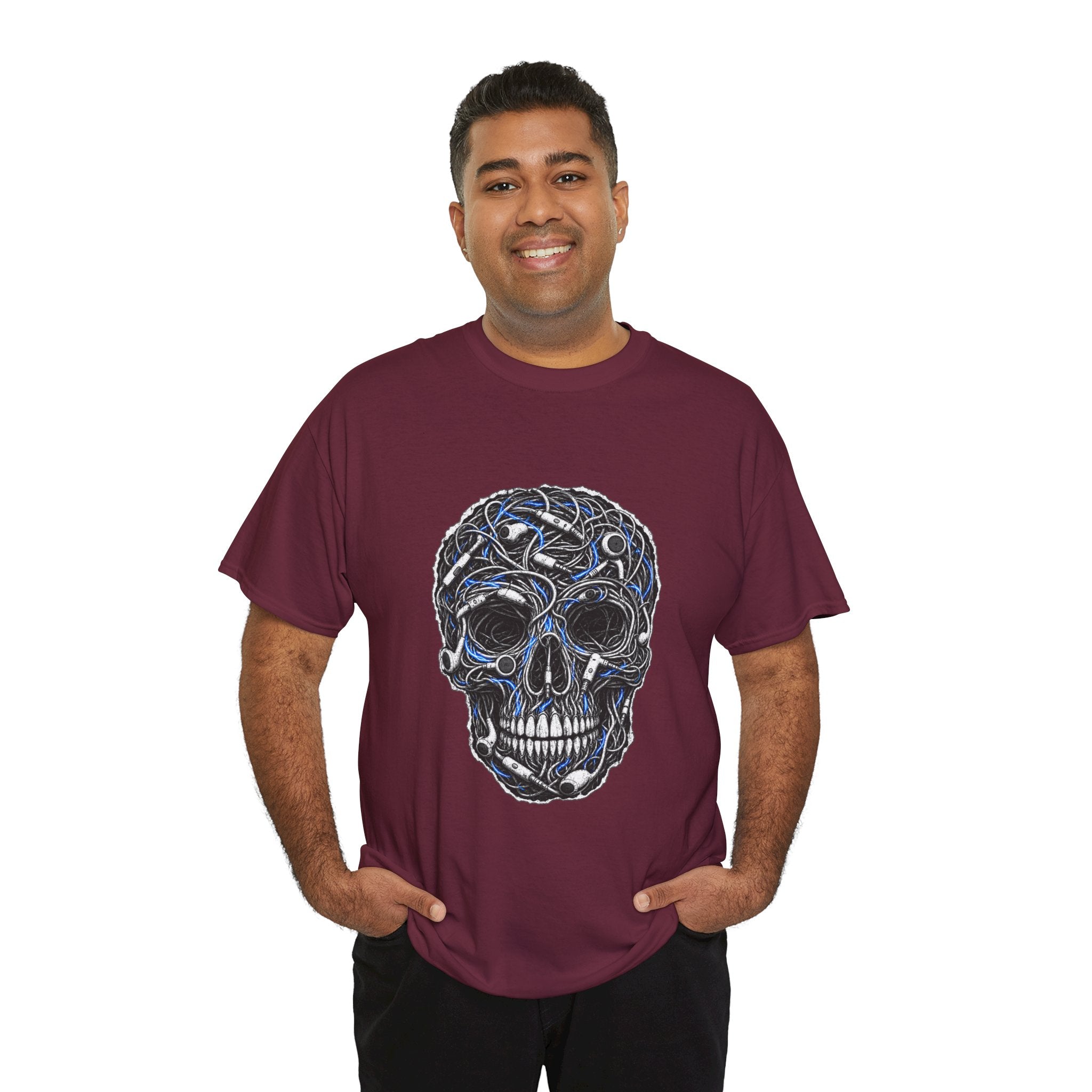 Sketched Celtic Skull Tee – Gothic Skull Graphic T-Shirt