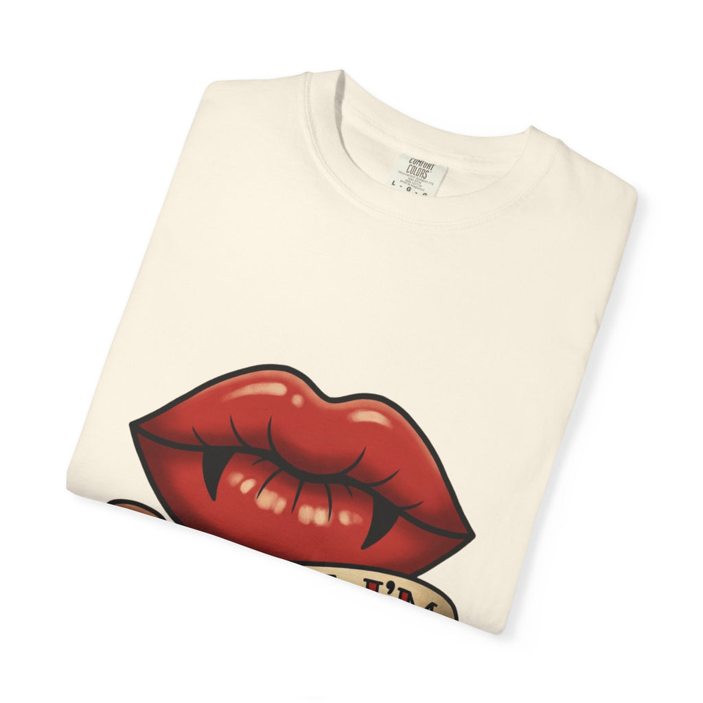 Vintage Tattoo Lips T-Shirt — "Bite Me, I'm Vintage" Graphic Tee