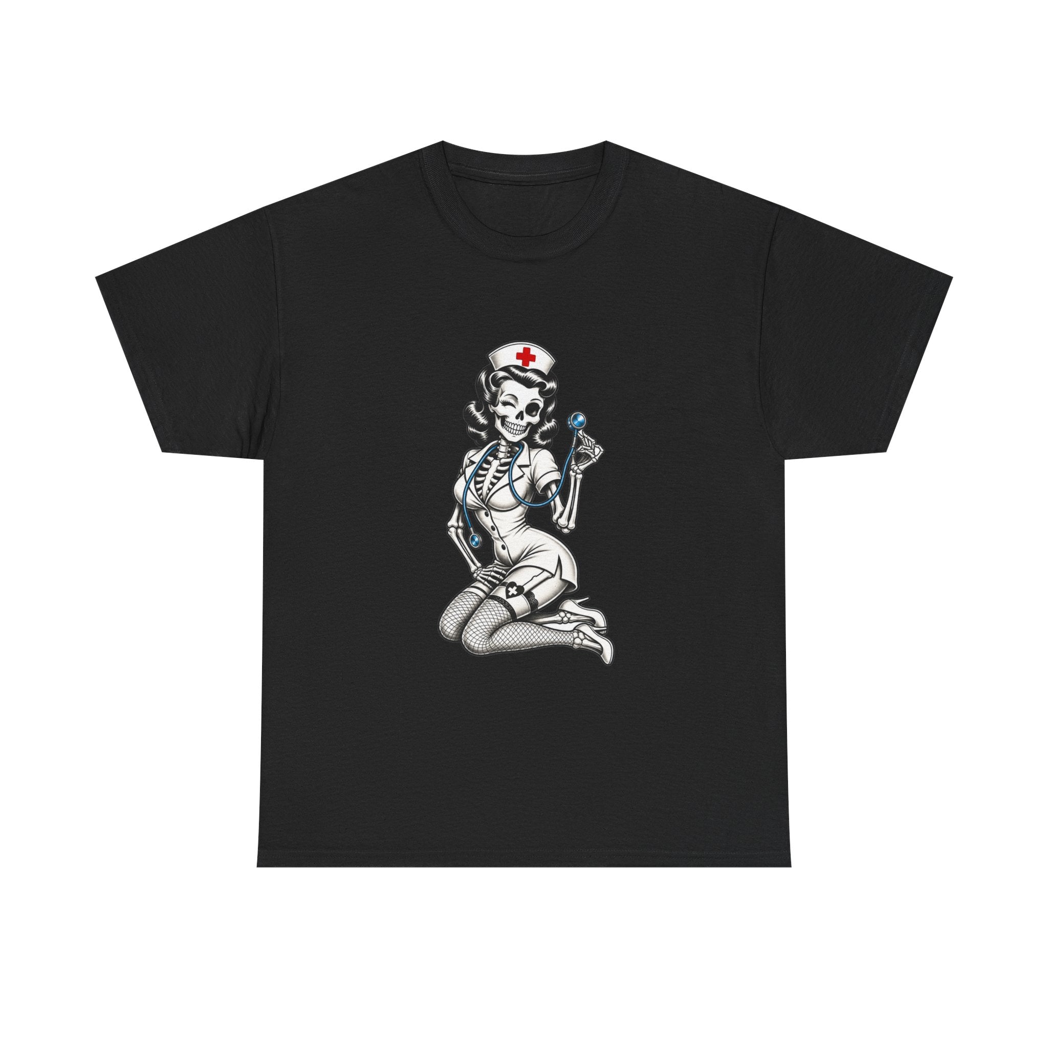 Pin-Up Nurse T-Shirt — Retro Vintage Nurse Girl Graphic Tee