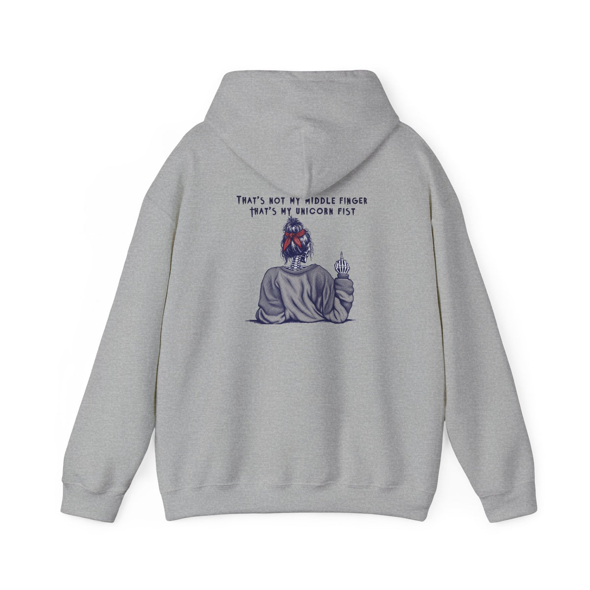 Hoodie — “That’s Not My Middle Finger, That’s My Unicorn Fist” Graphic Hoodie