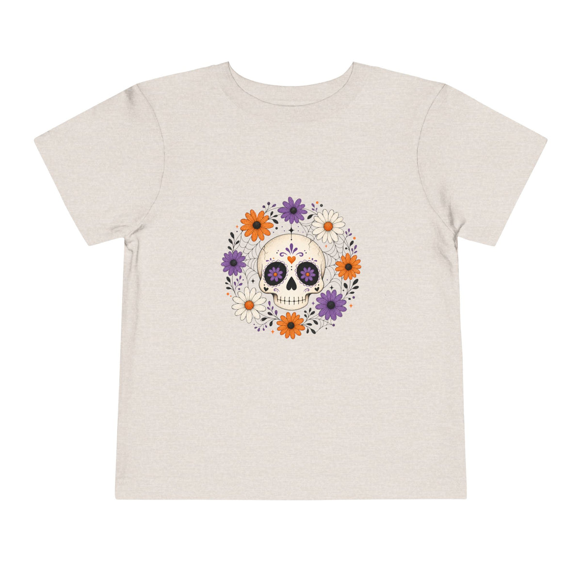 Toddler Tee — Floral Sugar Skull Day of the Dead Kids Shirt