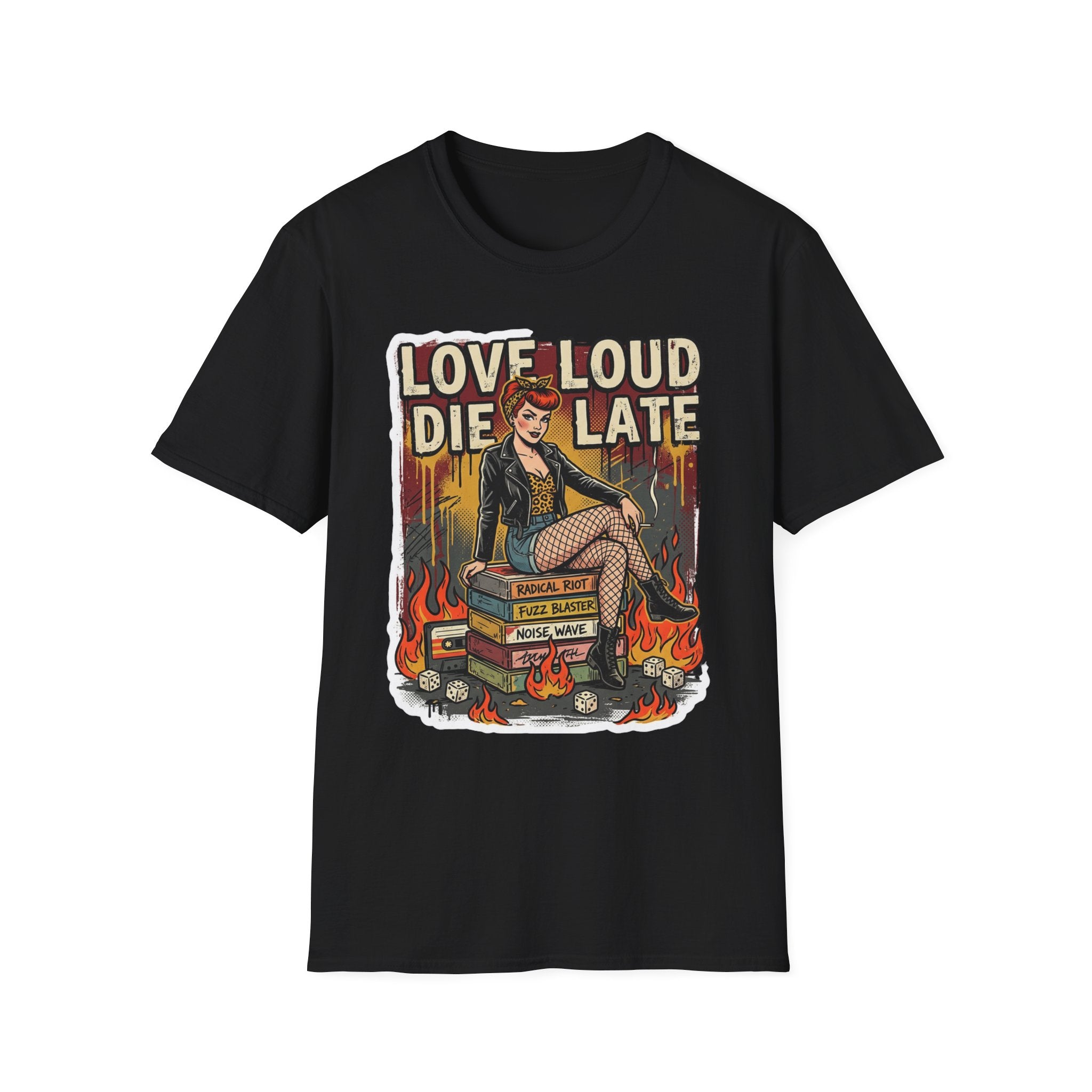 Love Loud Die Late Rocker Vintage T-Shirt