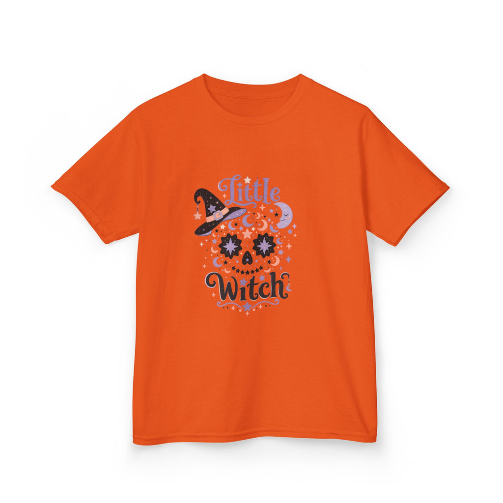 Kids T-Shirt - "Little Witch" Halloween Skull Design