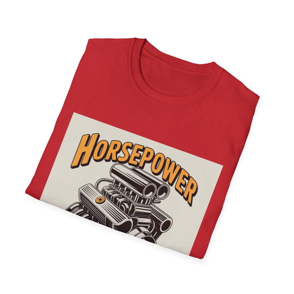 Horsepower Therapy T‑Shirt — Vintage Engine Graphic Auto Mechanic Tee