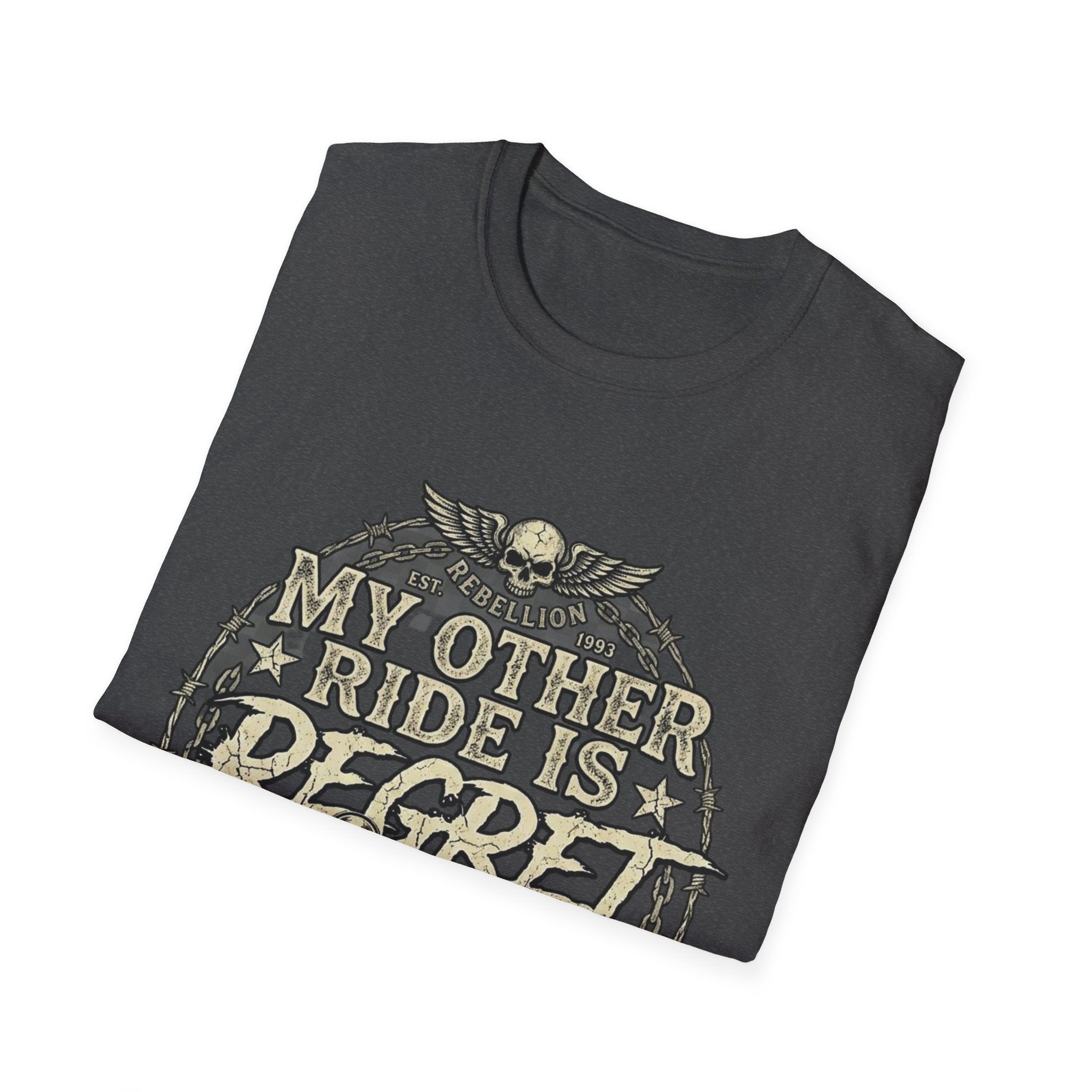 Motorcycle T-Shirt — "My Other Ride Is A Reaper" Vintage Biker Tee