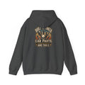 Mechanic Hoodie — "Built by a Thinker" Car Parts & Tools Skull Garage Pullover