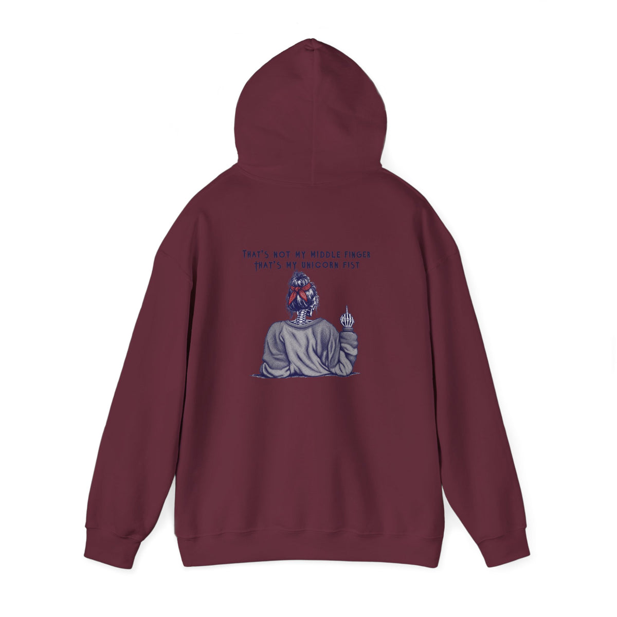 Hoodie — “That’s Not My Middle Finger, That’s My Unicorn Fist” Graphic Hoodie