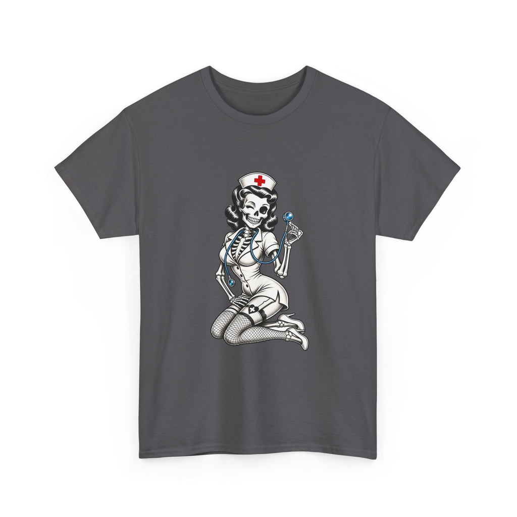 Pin-Up Nurse T-Shirt — Retro Vintage Nurse Girl Graphic Tee