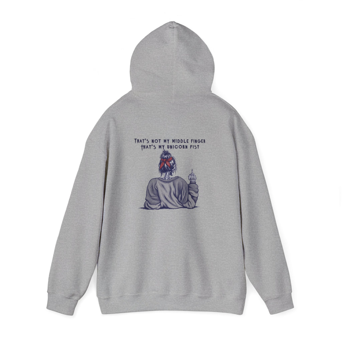 Hoodie — “That’s Not My Middle Finger, That’s My Unicorn Fist” Graphic Hoodie