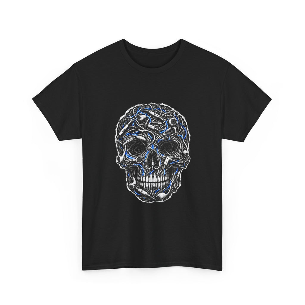 Sketched Celtic Skull Tee – Gothic Skull Graphic T-Shirt
